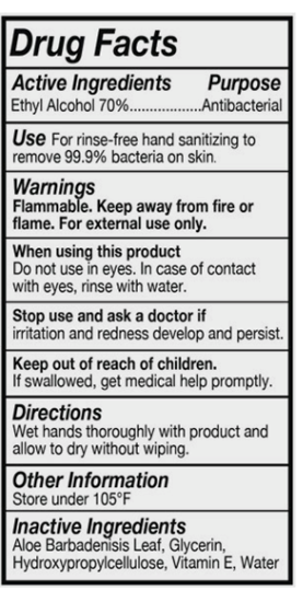 Dr. Hess Hand Sanitizer Gel - 1 Gallon With Pump - 4 Pack