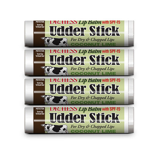 Dr. Hess Udder Stick Lip Balm, Coconut Lime, 4 Count