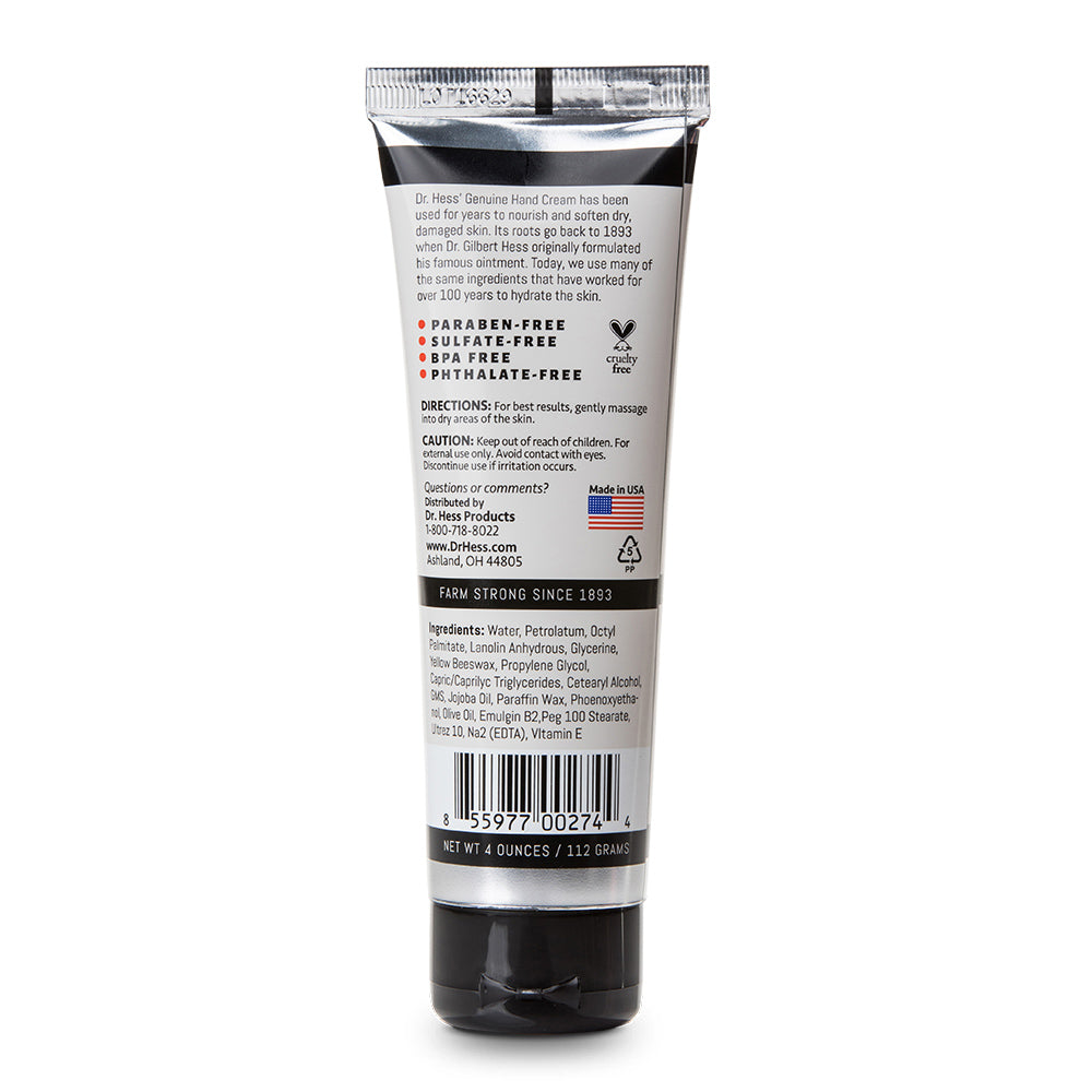 Dr. Hess Genuine Hand Cream, 4 Oz