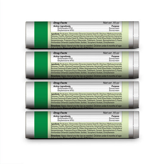 Dr. Hess Udder Stick Lip Balm, Mint, 4 Count