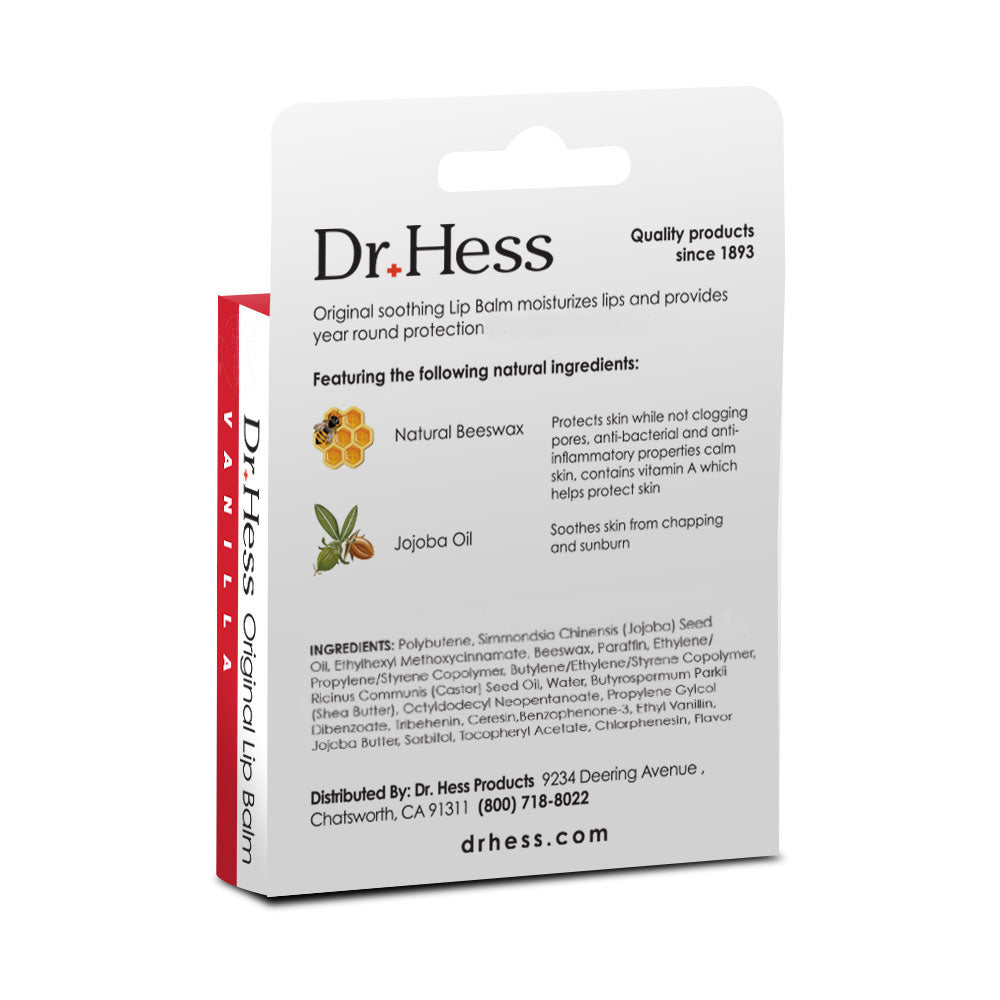 Dr. Hess Udder Stick Lip Balm, Vanilla, 4 Count