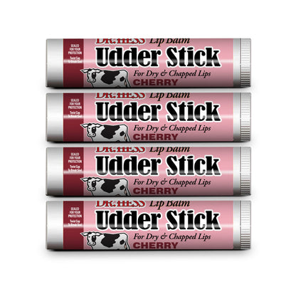 Dr. Hess Udder Stick Lip Balm, Cherry, 4 Count