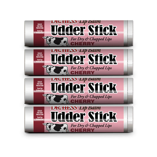 Dr. Hess Udder Stick Lip Balm, Cherry, 4 Count
