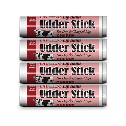 Dr. Hess Udder Stick Lip Balm, Cherry, 4 Count
