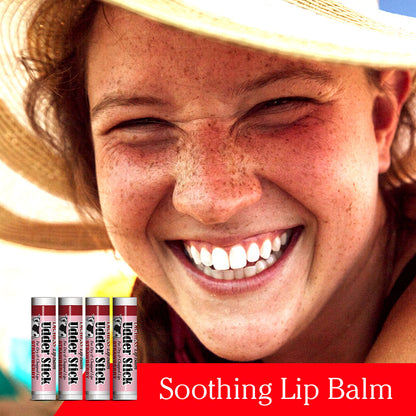 Dr. Hess Udder Stick Lip Balm, Strawberry, 4 Count