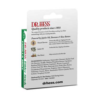 Dr. Hess Udder Stick Lip Balm, Vanilla Mint, 4 Count